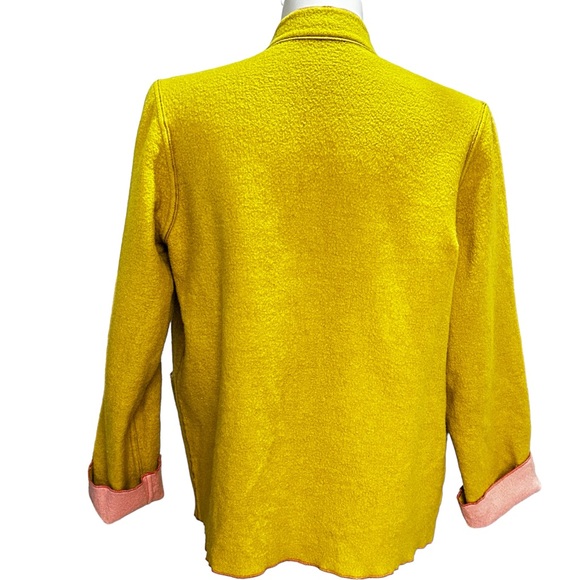 Vintage Bernard Holtzman Harve Bernard Women's Color Block Wool Blend Fleece - Picture 4 of 10